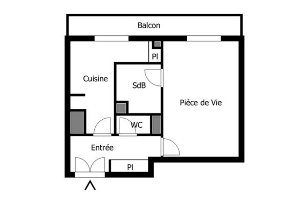 Appartement
         1 pièce
        - 29 m² 99 000 € *