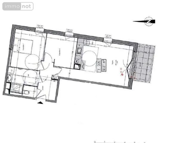 Achat - Appartement Vannes 56000 3 pièces 58 m 2 1583 m 2