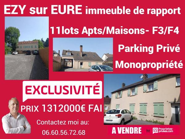 Immeuble rapport Ezy Sur Eure 11 logements 830 m2