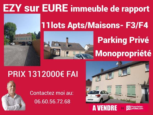 Immeuble rapport Ezy Sur Eure 11 logements 830 m2