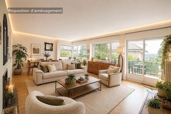CHAVILLE - Rive Droite - Vaste 4 pièces avec jardin et piscine 790 000 € **  - Référence  721-C