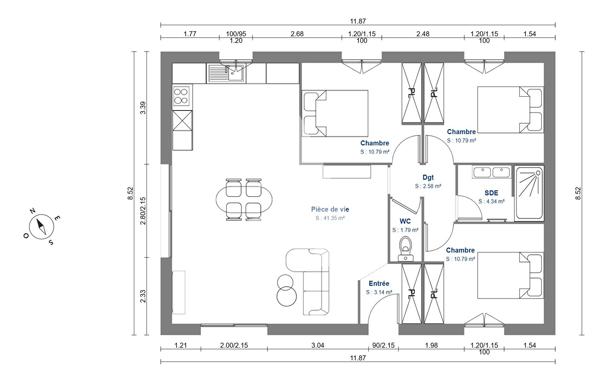 Maison 5 pièces 85 m2