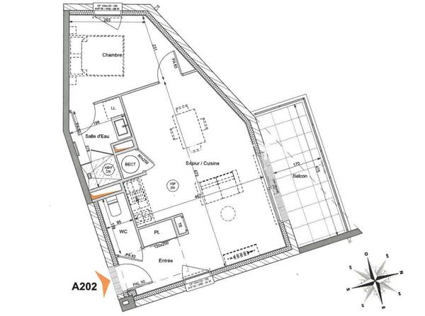 A LOUER : APPARTEMENT T2 - MONTAIGU