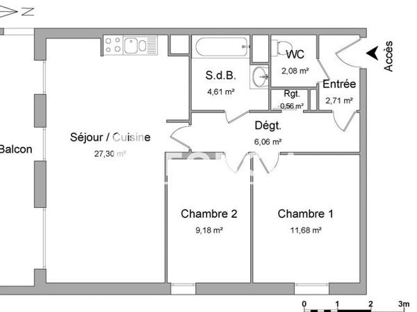 Location Appartement 3 pièces 64.18 m² - 5 PROMENADE DES SQUARES Herouville Saint Clair 14200