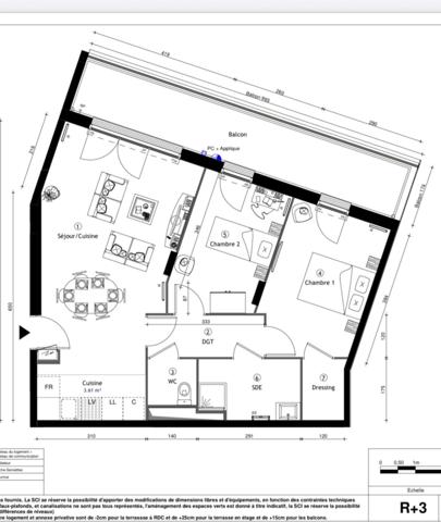F3 de 2024 avec de beaux volumes et sa grande terrasse