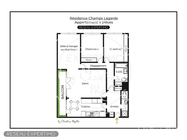 Versailles (78000) Versailles Montreuil - Appartement 4 pièces de 92 m² avec balcon et parking en sous-sol
