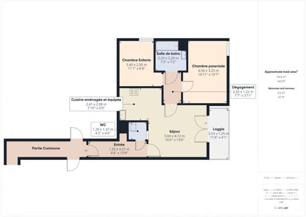 Appartement à vendre 3 pièces 61 m² Évry