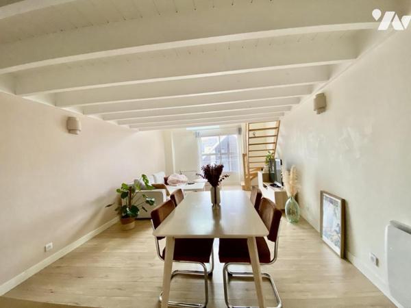 NANTES ZOLA ST CLAIR Duplex en parfait état situé au 1er et dernier étage