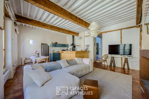 Maison d’artiste au coeur de l’Isle-sur-la-Sorgue avec atelier et terrasse panoramique