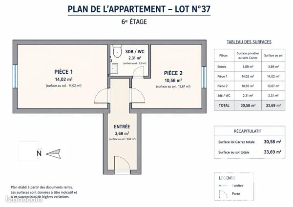 Appartement à vendre 2 pièces 30,48 m² Paris 9