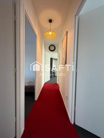 Maison complètement rénovée de 103m², 4 chambres, cuisine équipée, jardin