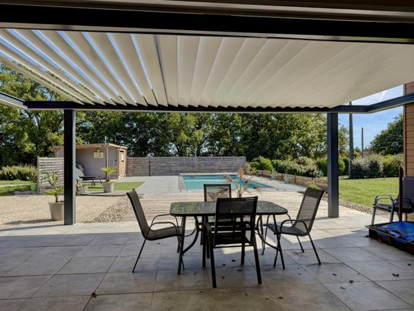 Sainte-Livrade-sur-Lot (47110) Sur les hauteurs, proche Villeneuve sur lot, Superbe villa de plain-pied de 2018 avec piscine