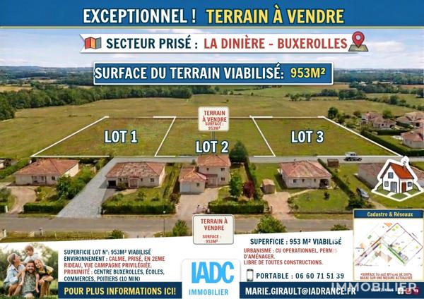 Terrain à vendre 953 m² Buxerolles