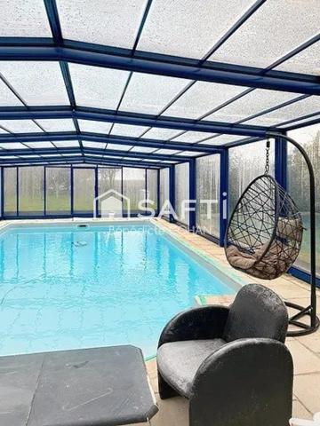 Maison vie de plein pied avec piscine