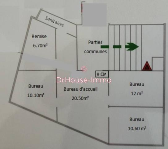 Bureau à louer 5 pièces de 60 m²