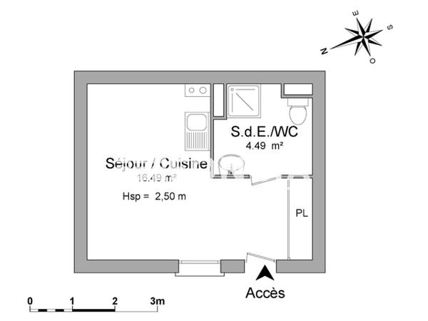 Location Studio 20.98 m² - 28 BIS RUE DE TERRE ROUGE Besancon 25000