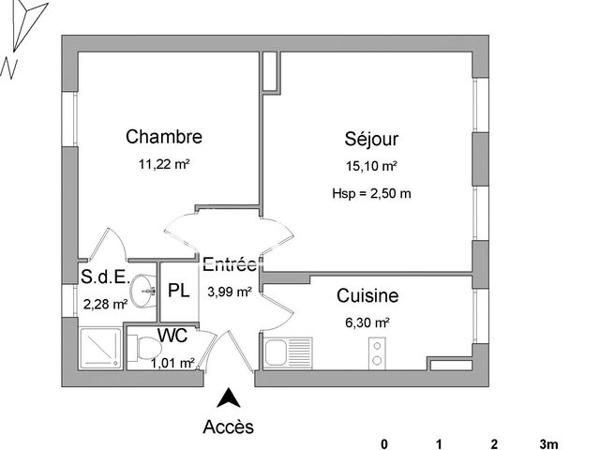 Location Appartement 2 pièces 39.9 m² - 16 RUE DE BRETAGNE Creteil 94000