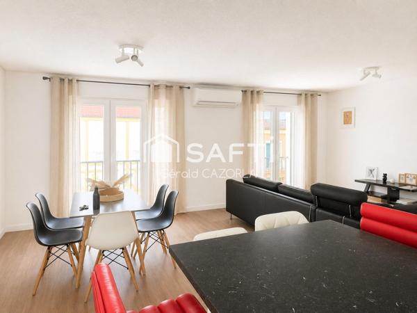 Bel appartement, avec grande pièce de vie