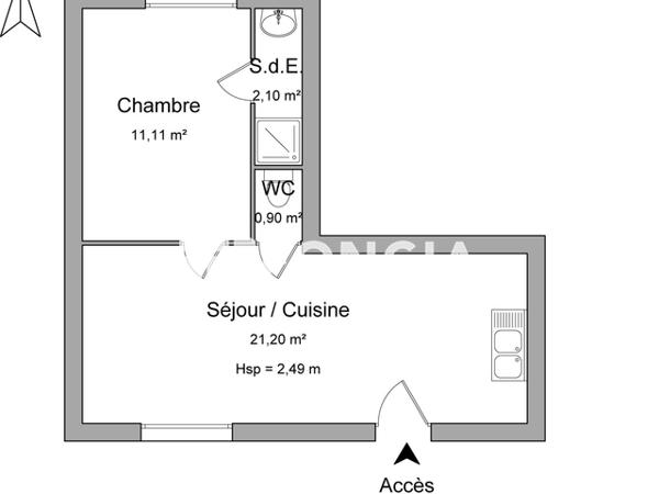 Location Appartement 2 pièces 35.31 m² - 12-14 RUE DU GENERAL DE CAMBIS Ales 30100