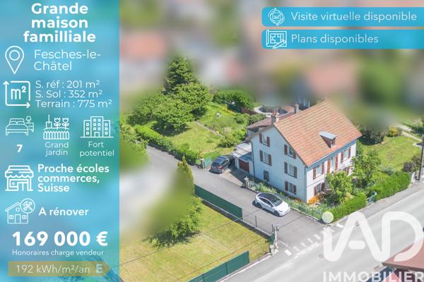 Maison à vendre 10 pièces 201 m² Fesches-le-Châtel