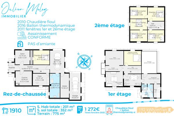Maison à vendre 10 pièces 201 m² Fesches-le-Châtel