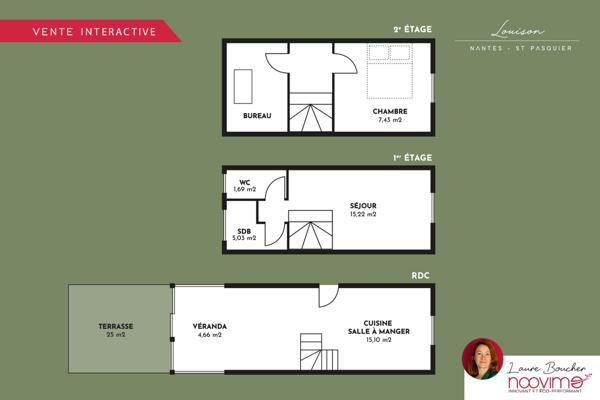 Quartier St Pasquier Appartement Maison 3 pièces 53 m2 terrasse