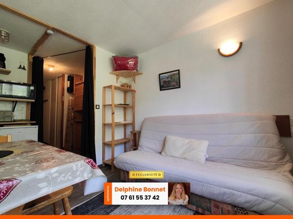 Beau studio de 20,23 m2 dans le centre de Valfréjus, à 50 mètres de la télécabine