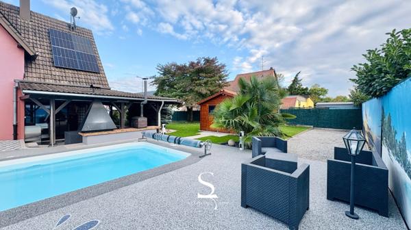 À VENDRE - Maison familiale avec véranda, piscine, à 20 min de Strasbourg