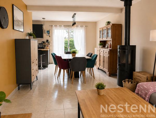 Maison T4  la suze sur sarthe de 90m2 avec 3 chambres, garage, terrasse, jardin proche de la gare