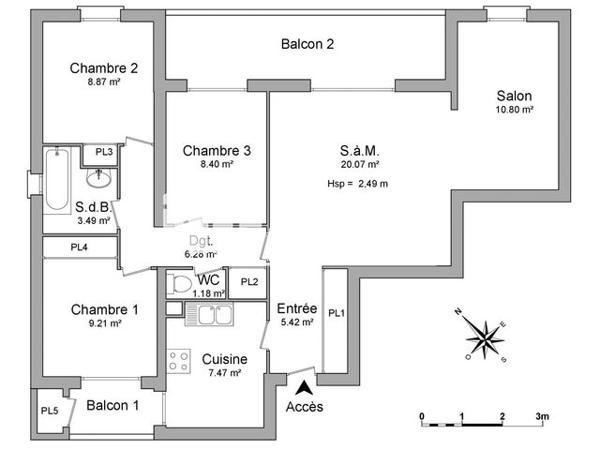 Location Appartement 4 pièces 81.19 m² - GRAND LARGE BT D Saint-mandrier-sur-mer 83430