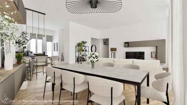 Paris 2ème - À VENDRE - Magnifique 4 Pièces de 100 m²