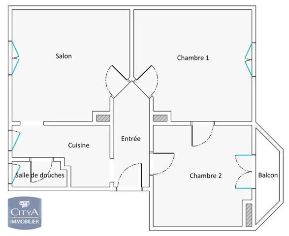 Appartement à louer 3 pièces 64m²