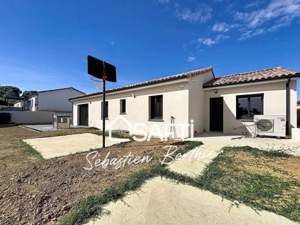 LAVAUR – MAISON RÉCENTE 2022 – 4 CHAMBRES + BUREAU – TERRAIN 558 M²