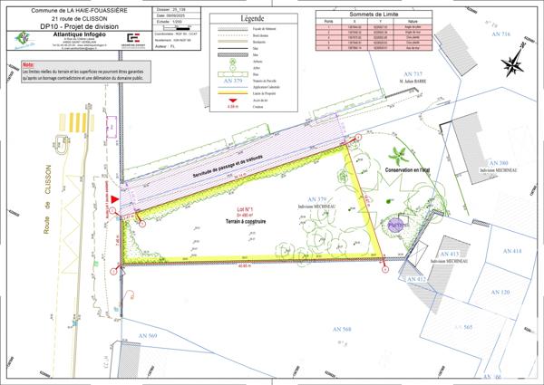 Terrain à vendre 490 m² La Haie-Fouassière