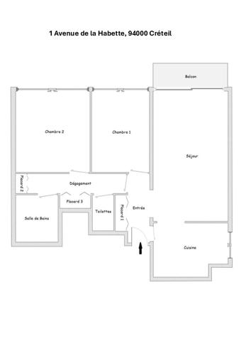 Appartement à vendre 3 pièces 66 m² Créteil