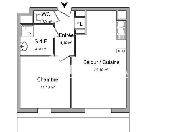 Location Appartement 2 pièces 41.9 m² - APPARTEMENT 3 Nantes 44100