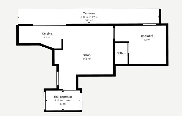 Marseille (13006) 2 PIECES DERNIER ETAGE TERRASSE VUE MER MARSEILLE COURS JULIEN 13006