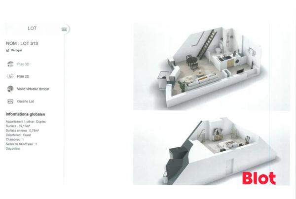 Appartement 1 pièce(s)