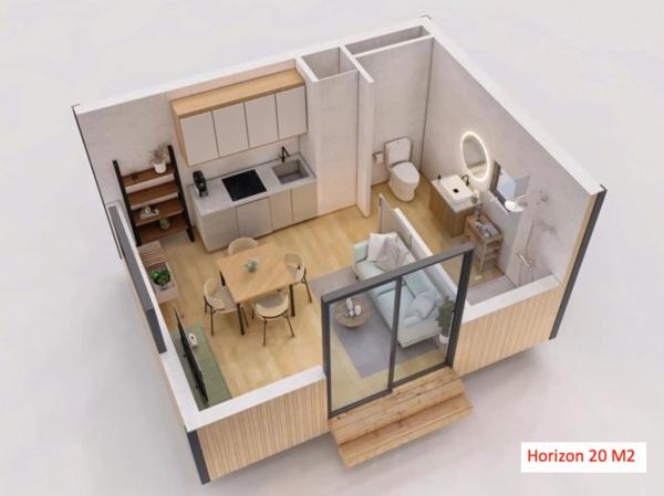 Maison 1 pièce - 15 m²