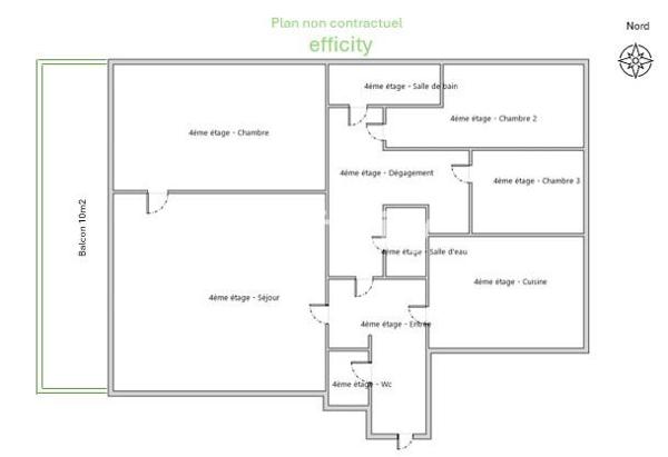 Appartement 4 pièces - 93 m² Bien prestige