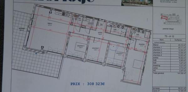 Appartement 5 pièces de 142 m² à Le Mans (72000)