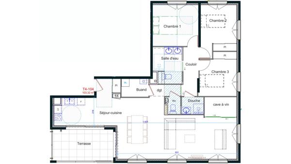 Appartement à vendre 4 pièces 103 m² Lyon 5
