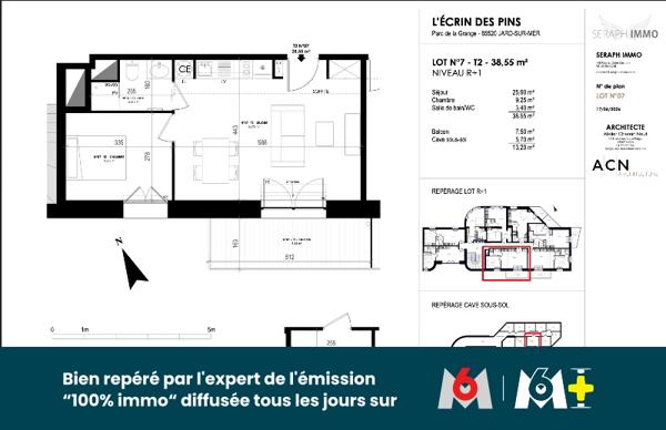Appartement 38.55 m² à Jard-sur-Mer