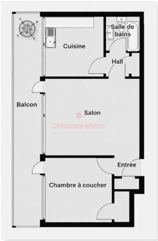 Appartement à vendre 2 pièces de 40 m²