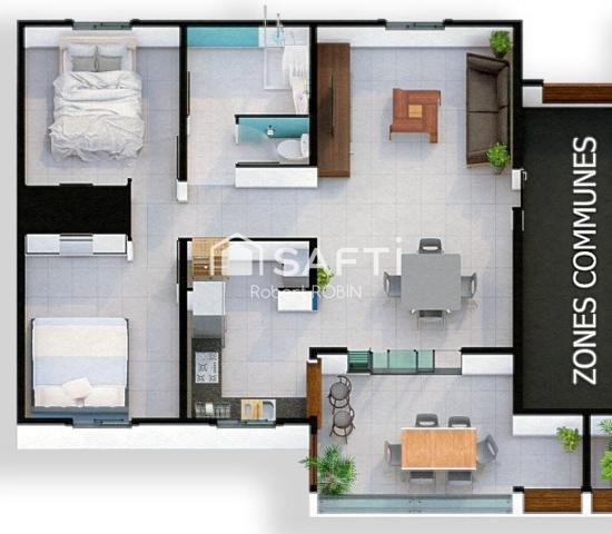 Charmant appartement T3 neuf dans une résidence sécurisé.