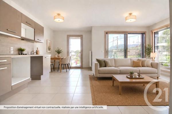 Appartement F3 à vendre  3 pièces - 58,56 m 2   EVIAN LES BAINS  - 74