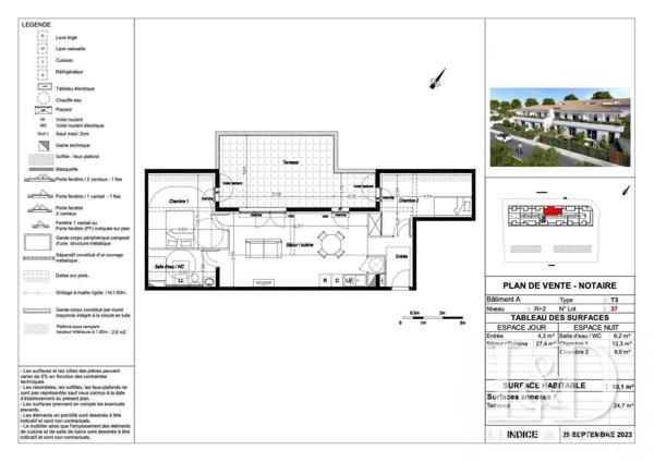Appartement T3 dernier étage