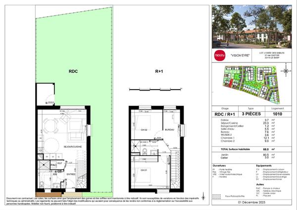 NEUF - maisons de 3 à 4 pièces avec jardin à partir de 239 000€