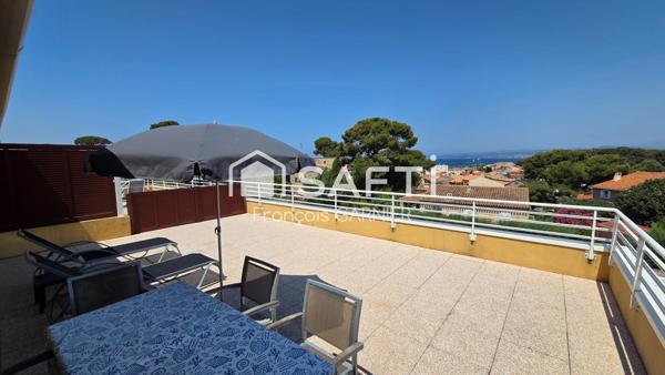 Résidence de standing, Superbe T2/3 de 41 m² proche des plages et commodités, terrasse vue mer de plus de 40 m².