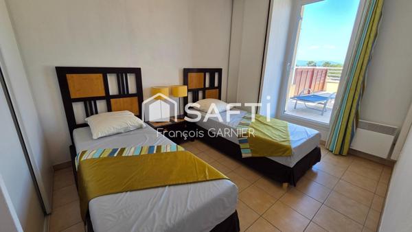 Résidence de standing, Superbe T2/3 de 41 m² proche des plages et commodités, terrasse vue mer de plus de 40 m².